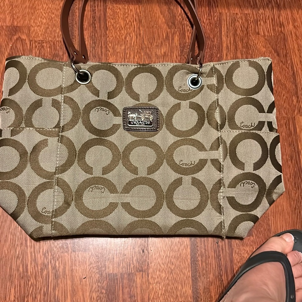 Coach Brown Monogram Tote Bag